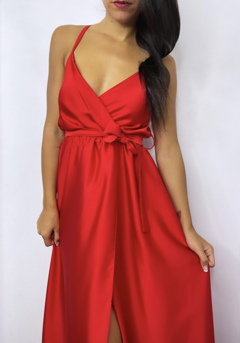 Vestido Seda Cruzado - Imagen 4