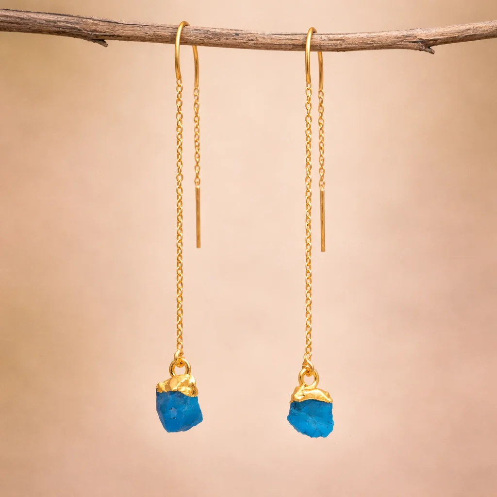 Pendientes Mineral Azul - Imagen 2