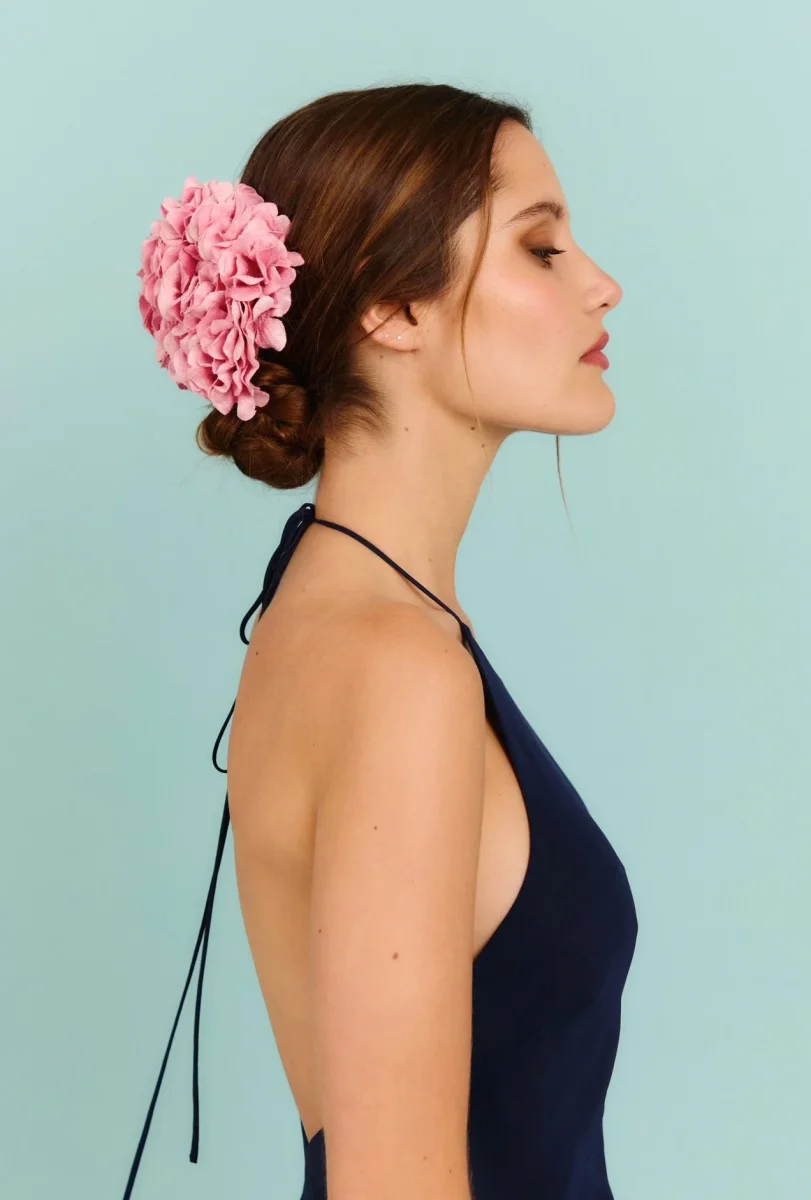 Tocado Athina mini rosa - Imagen 3