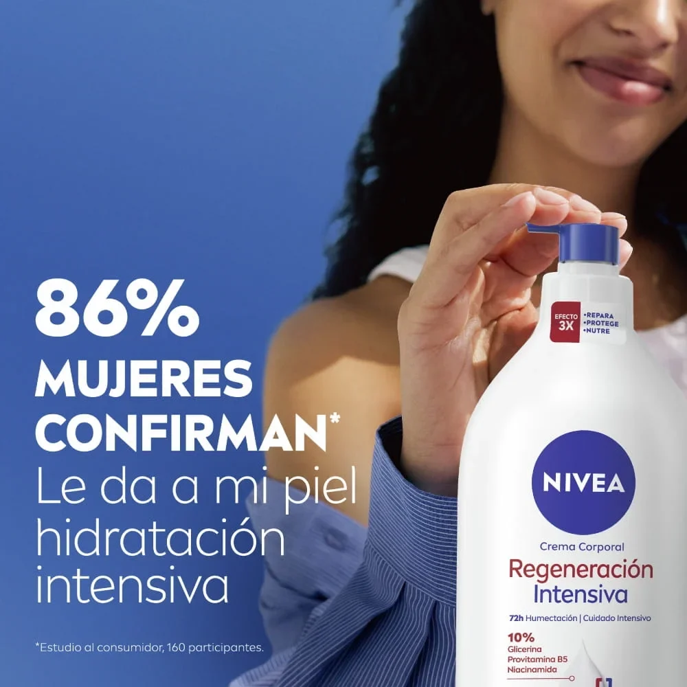 NIVEA Crema Corporal Regeneración Intensiva 72H – 1000 ml - Imagen 4