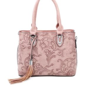 BOLSO MUJER ROSA CON TEXTURA