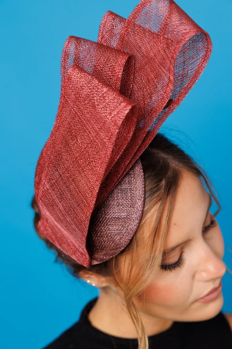 Tocado Pleat vino - Imagen 3