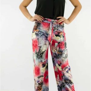 Pantalón mujer terciopelo estampado