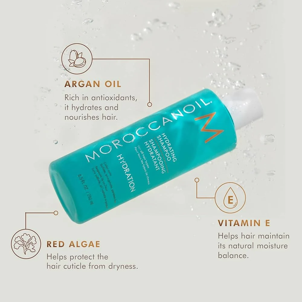Moroccanoil Hydrating Shampoo Shampoo hidratante para suavidad, brillo y cabello saludable - Imagen 3
