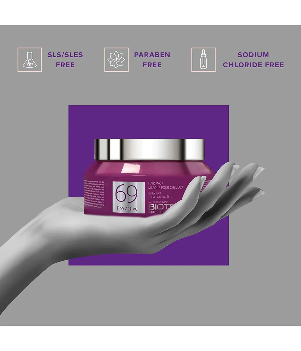 BIOTOP 69 Hair Mask Curly Hair 550 ml – Hidratación y Definición Intensiva - Imagen 5