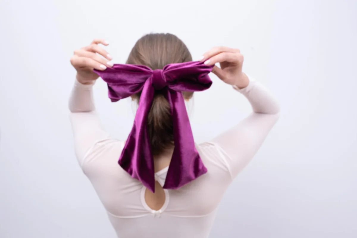 Lazo Ribbon buganvilla terciopelo - Imagen 6