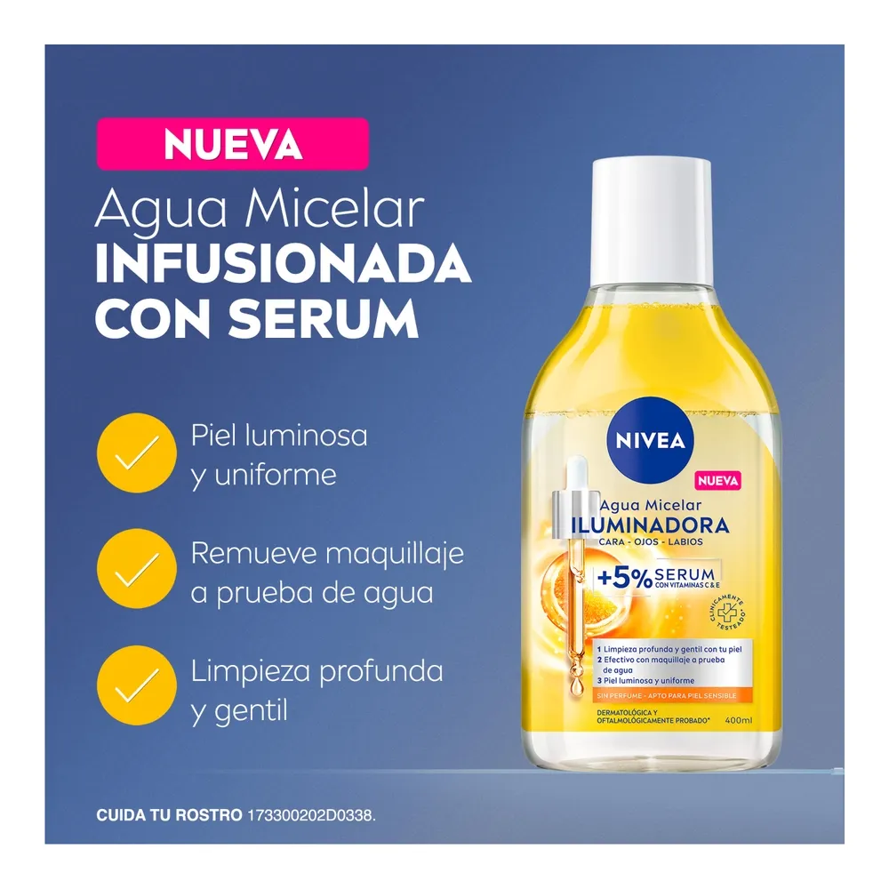 NIVEA Agua Micelar Iluminadora – 400 ml - Imagen 3