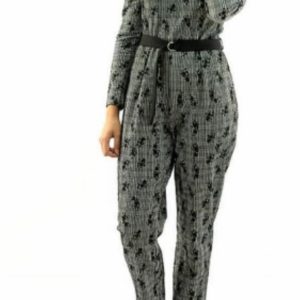 Mono mujer estampado gris
