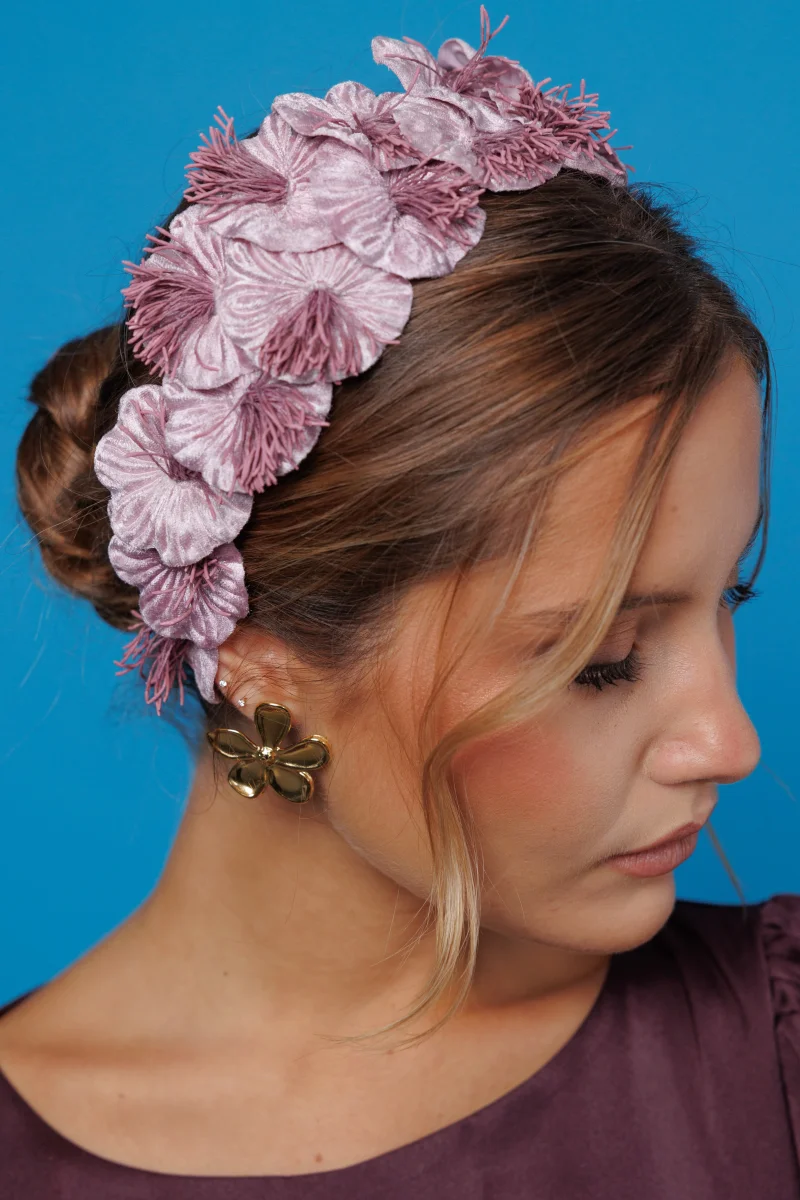 Diadema Dalia rosa - Imagen 3