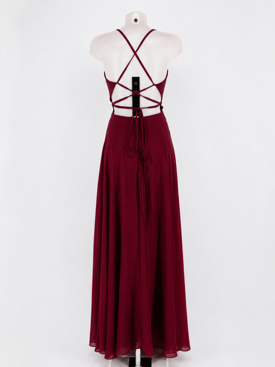 Vestido Gasa Espalda Cruzada - Imagen 8