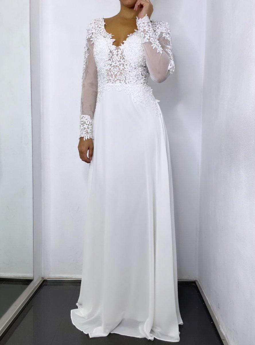 Vestido Dama Mangas Novia - Imagen 7