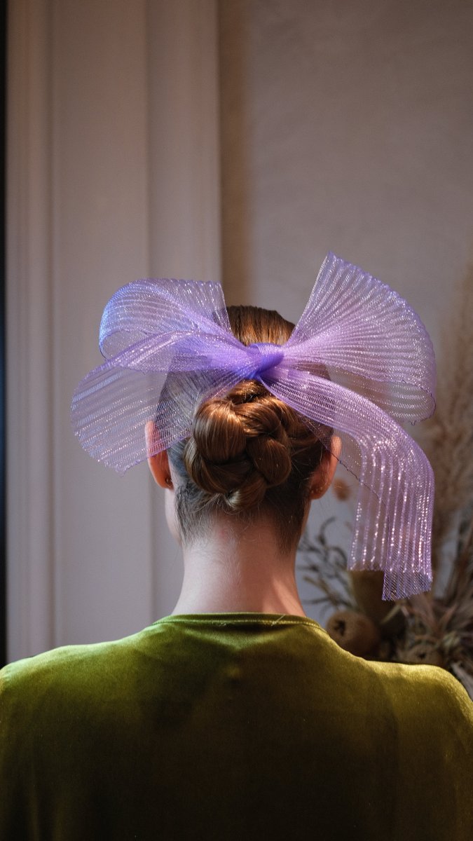 Lazo Ribbon plisado lila - Imagen 3