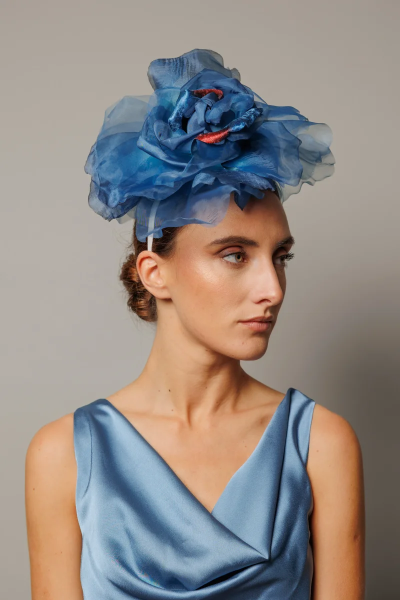 Tocado Raimunda azul - Imagen 4