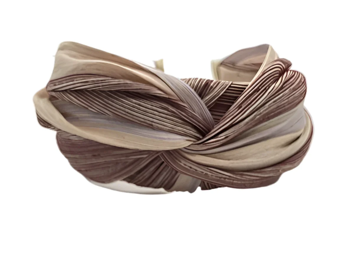 Diadema Baronesa beige, vino, nude - Imagen 5