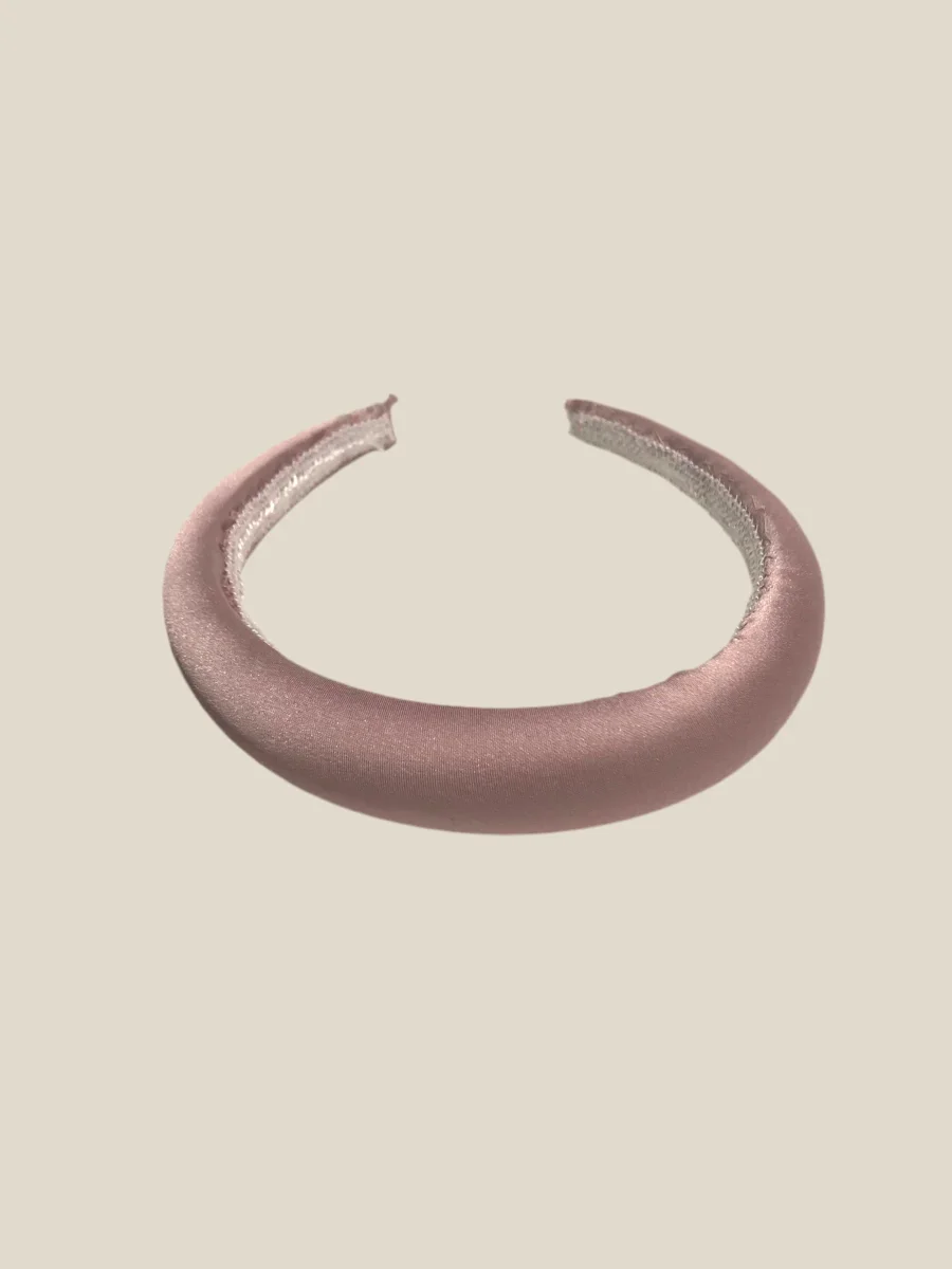Diadema Río satén rosa