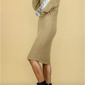 Vestido mujer peluche con lentejuelas