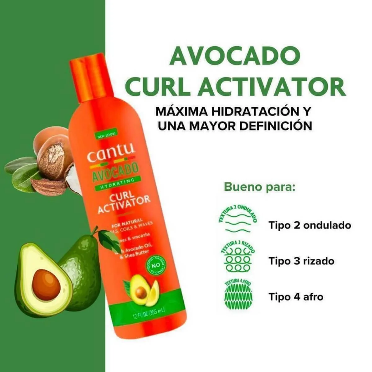 Cantu Curl Activator Cream Avocado Oil & Shea Butter – 355 ml - Imagen 4