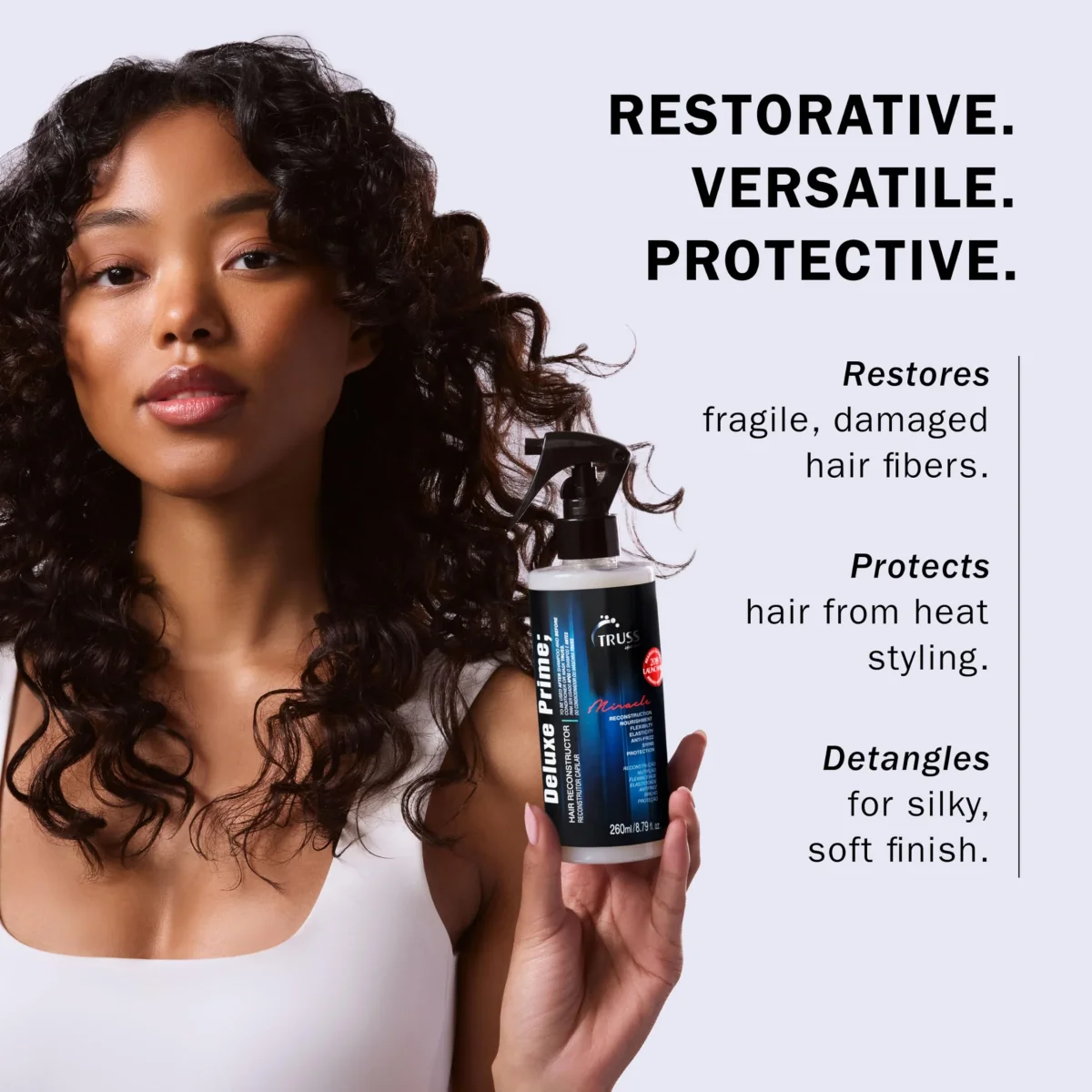 TRUSS Deluxe Prime Hair Reconstructor – 260 ml Reconstructor capilar multifuncional para cabello dañado, quebradizo y tratado químicamente - Imagen 4