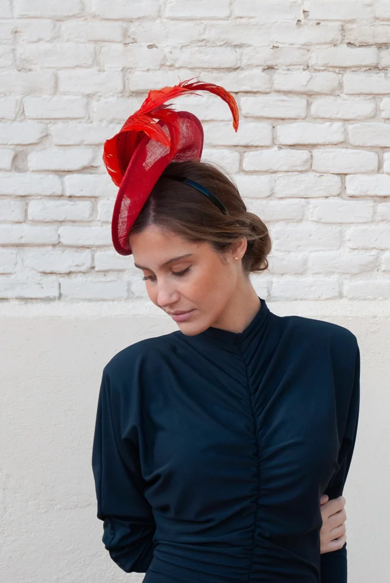 Tocado Isolde rojo - Imagen 9