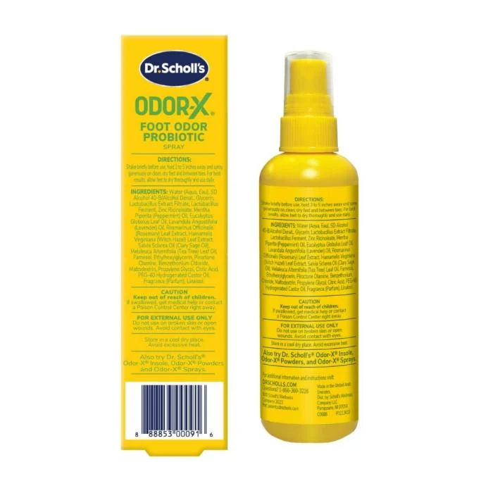 Dr. Scholl’s Odor-X Spray para el Olor de Pies con Probióticos – 118 ml - Imagen 4