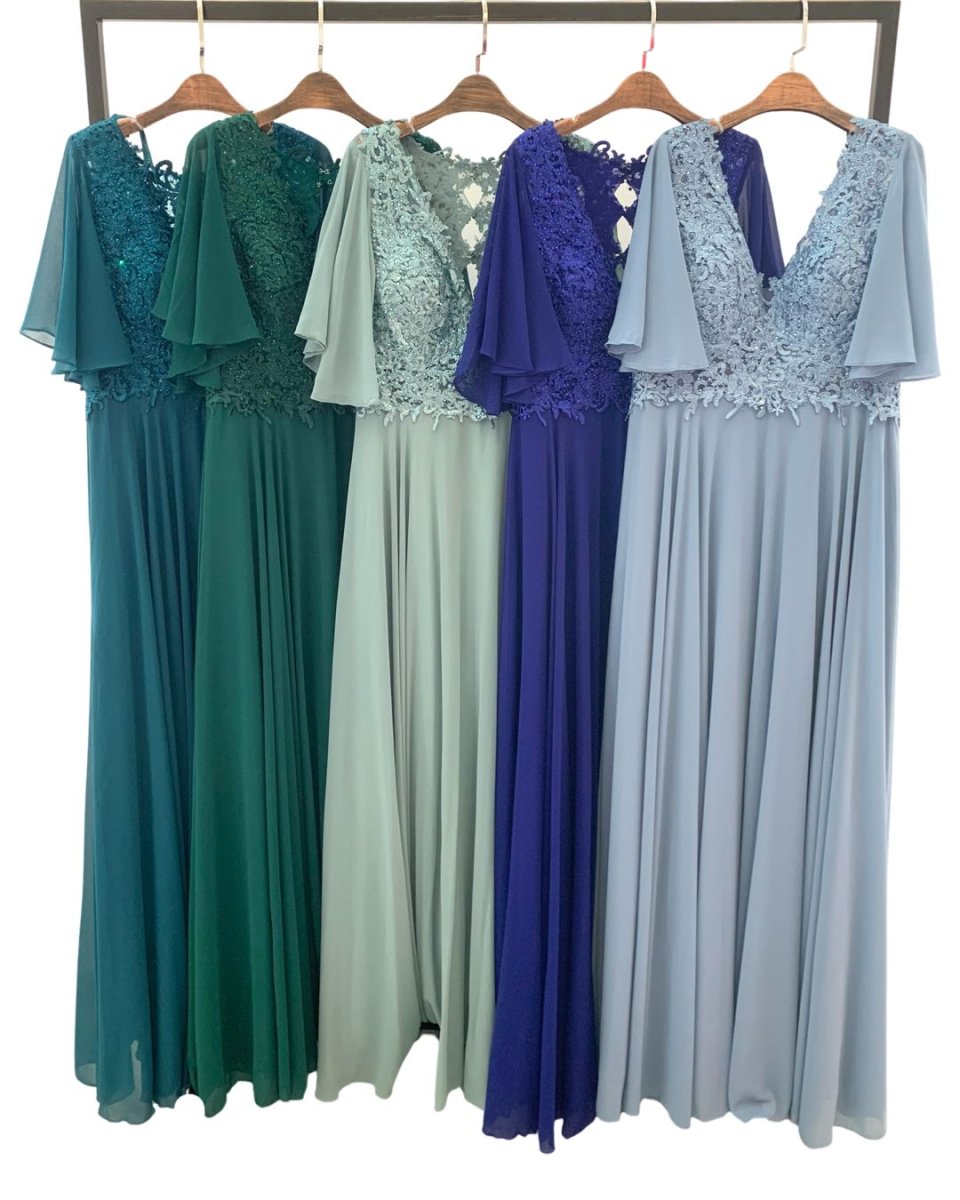 Vestido Encaje Espalda Mangas Curvy - Imagen 6