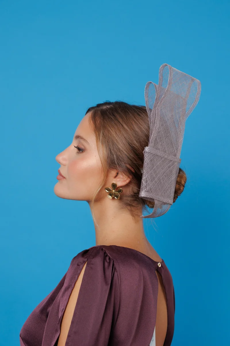 Tocado Pleat plata - Imagen 2