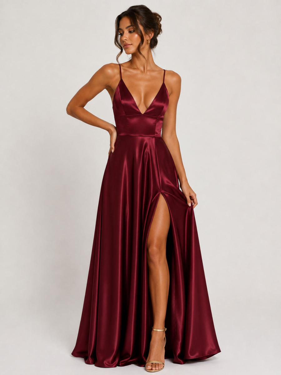 Vestido Seda Falda Amplia - Imagen 6
