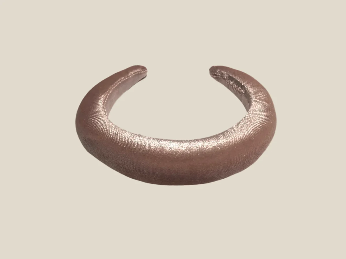 Diadema Roca rosa de terciopelo - Imagen 2