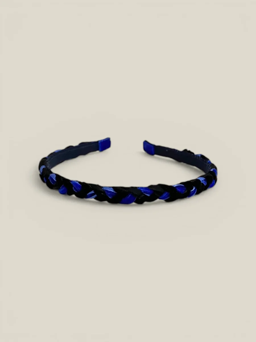 Diadema Carolina petite trenzada azul