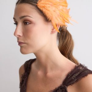 Tocado Faisán naranja