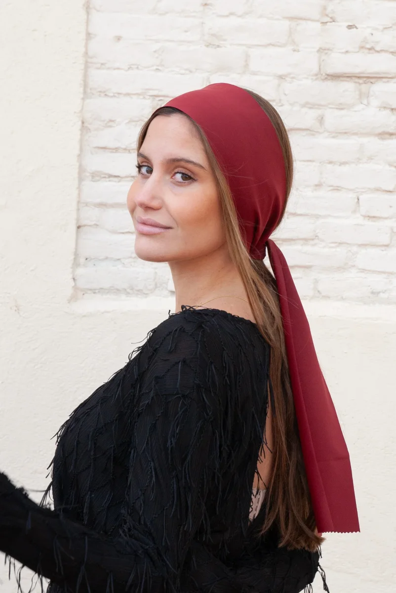 Bandana Boho vino - Imagen 2