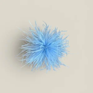 Tocado Pompón azul bebé