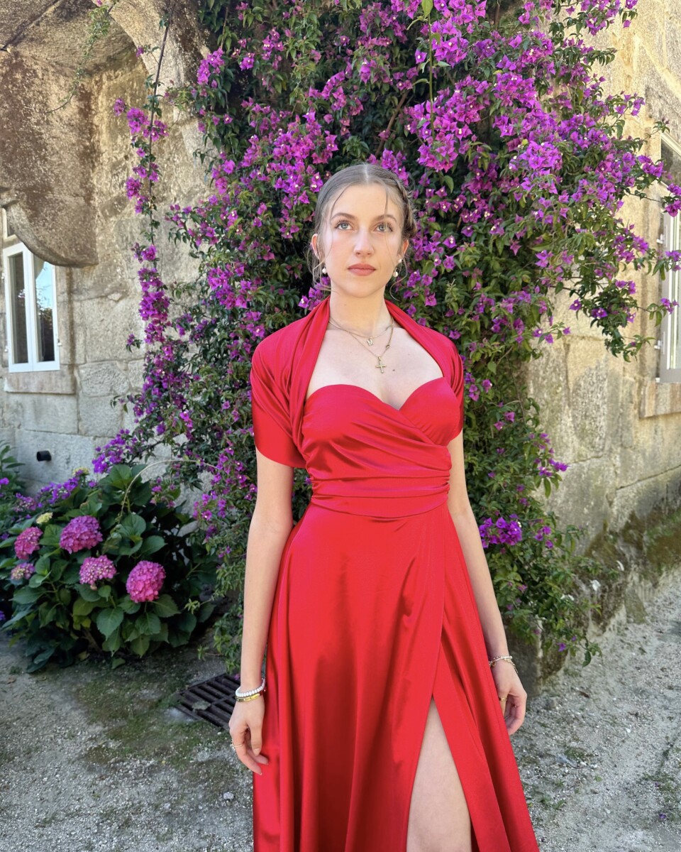 Vestido Seda Escote Corazón - Imagen 5
