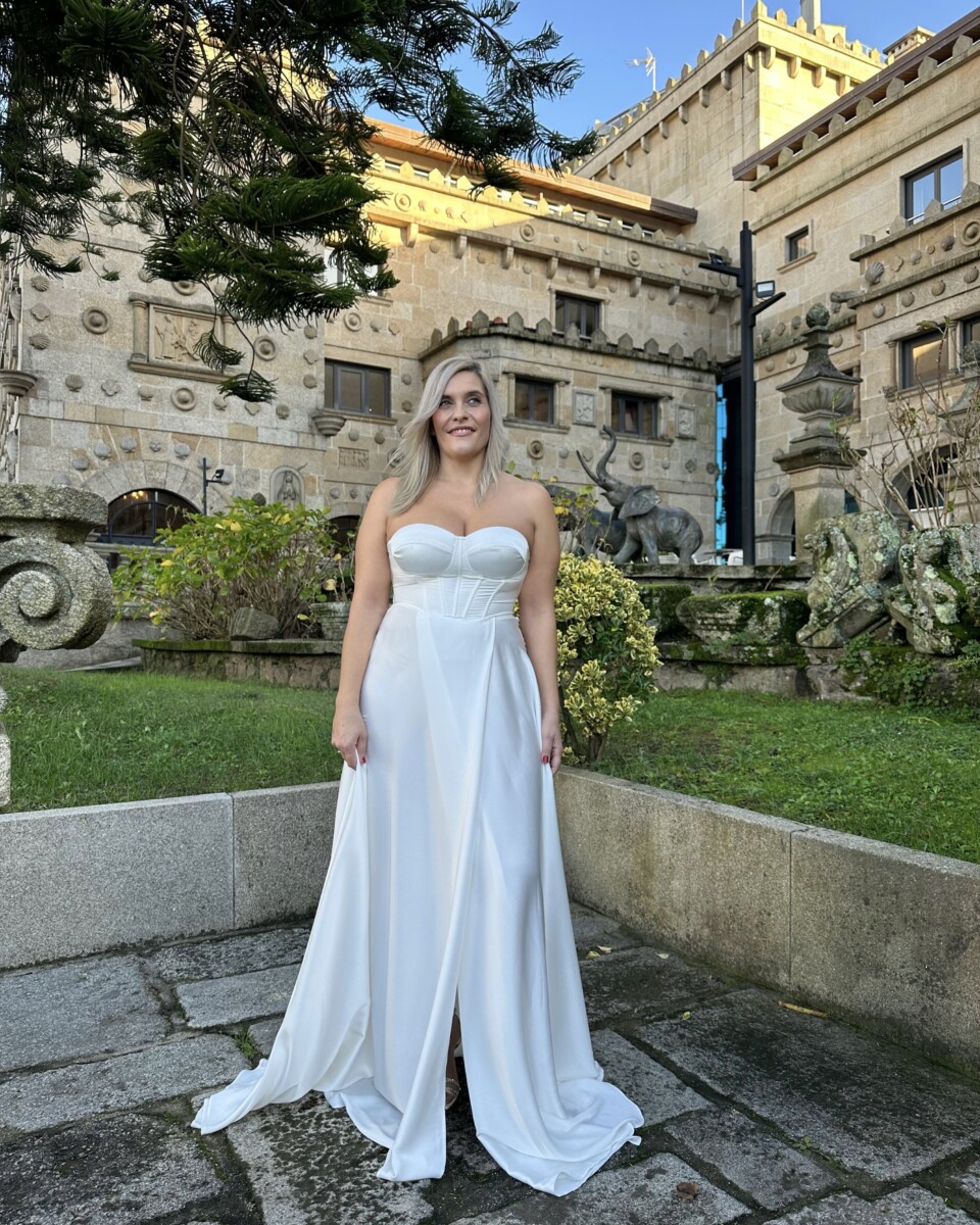 Vestido Corsé Seda Novia - Imagen 2