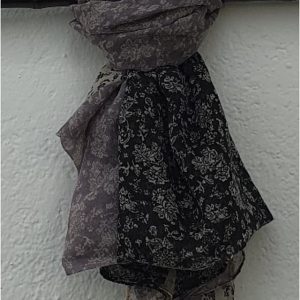 Pashmina estampada duo negro gris