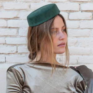 Tocado Casquete Bernadette verde