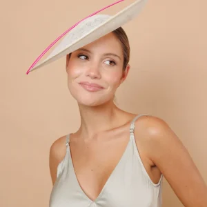 Tocado Renata beige y rosa