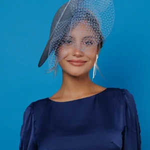 Tocado Manuela azul bebé