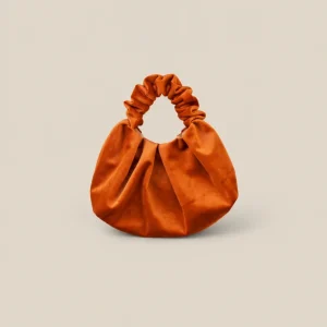 Bolso Plié caldero de terciopelo