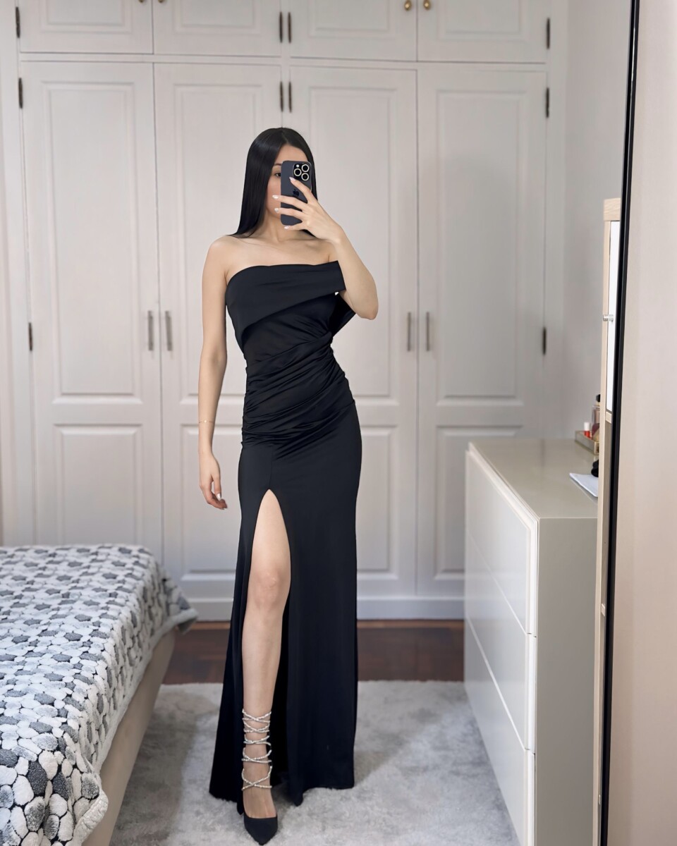 Vestido Seda Hombro - Imagen 7