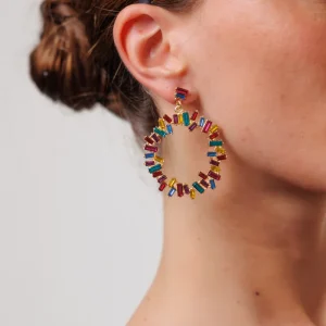 Pendientes Aros Cristales