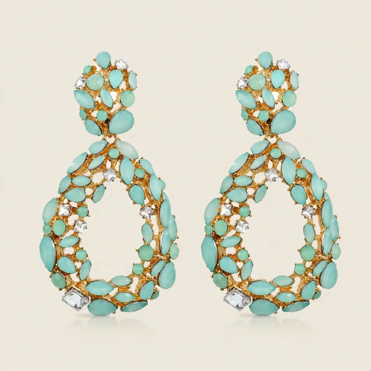Pendientes Marbella aguamarina - Imagen 2