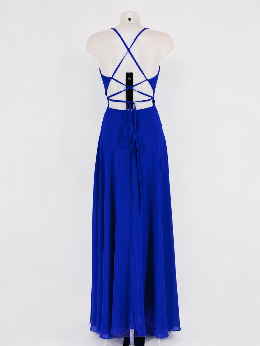 Vestido Gasa Espalda Cruzada - Imagen 6