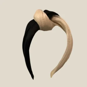 Diadema Condesa beige y negra