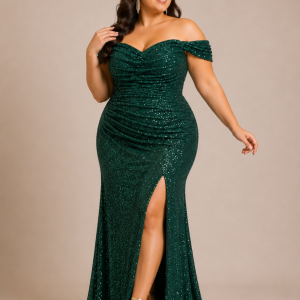 Vestido Sirena Lentejuelas Curvy