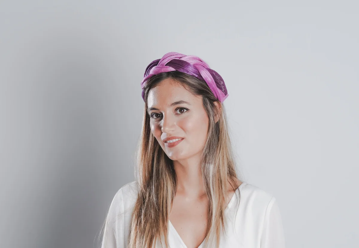 Diadema Infanta morada y malva - Imagen 2