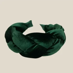 Diadema Infanta terciopelo verde