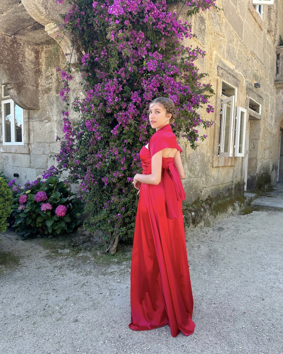 Vestido Seda Escote Corazón - Imagen 8