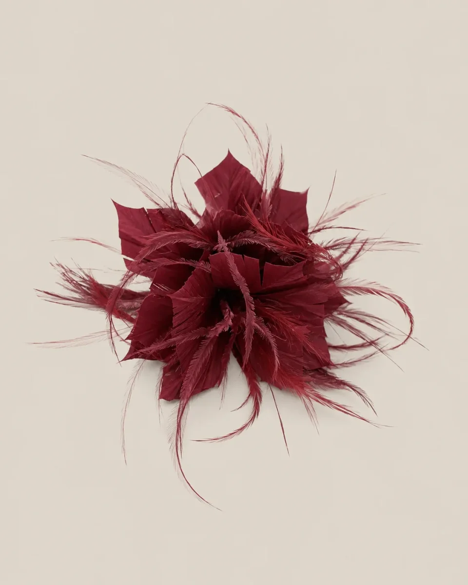 Flor plumas vino