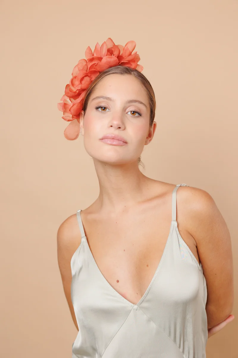 Diadema Halfpetalines naranja - Imagen 3